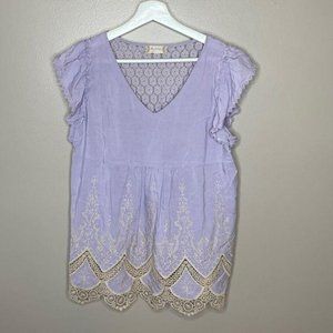 Altar'd State Purple Lace Blouse